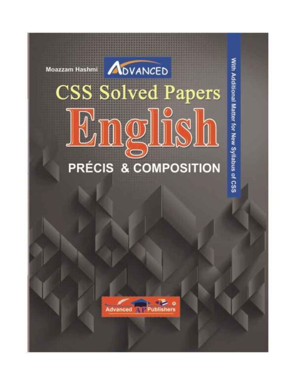 Advanced CSS Solved Paper English Grammar  And Composition (CSS)